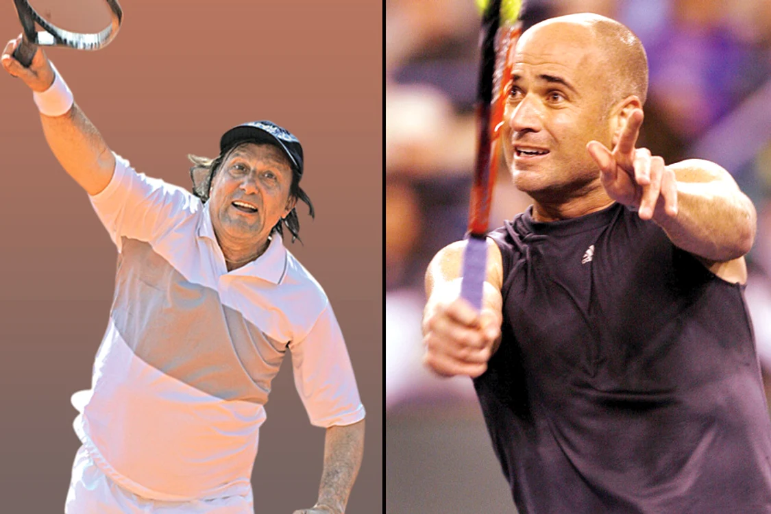 Ilie Năstase şi Andre Agassi