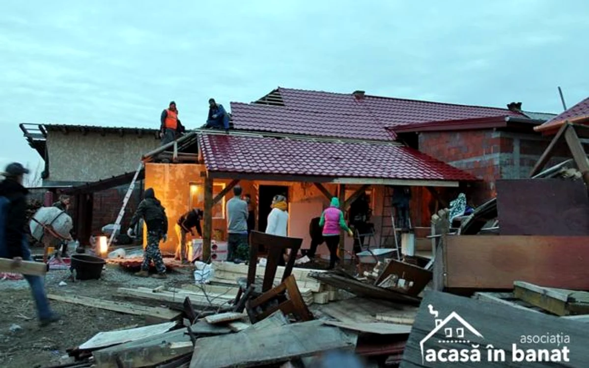 Acţiunea marca Acasă în Banat FOTO Facebook