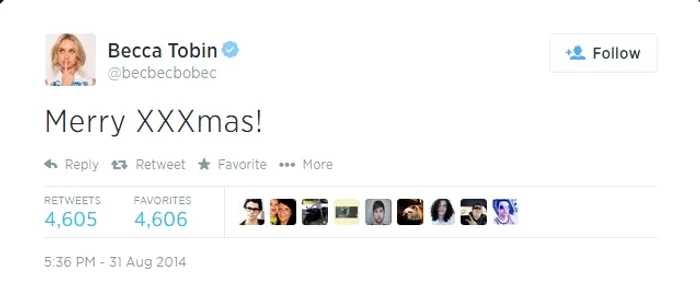 Mesajul actriţei Becca Tobin