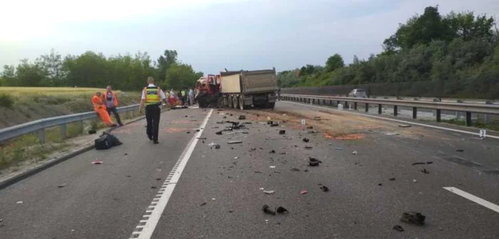 Accident Ungaria FOTO: Poliţia Maghiară