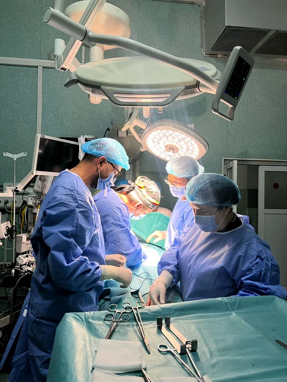 O parte dintre echipa medicală FOTO Spitalul Clinic Județean Arad 