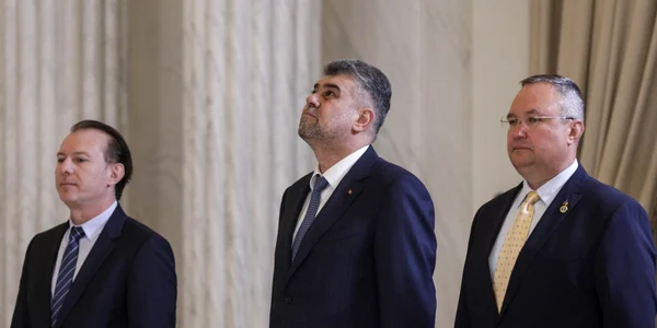 Depunere jurământ ministr Investiţii Protecte Europene şi ministru Cercetare - Florin Cîţu - Marcel Ciolacu - Nicolae Ciucă - 3 mai 2022 / FOTO Inquam Photos / Octav Ganea