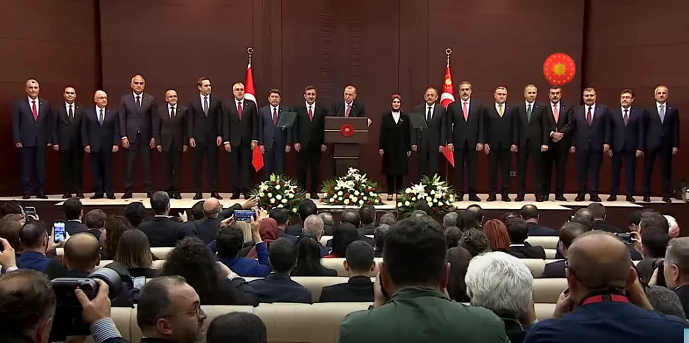 Erdogan a prezentat noul guvern FOTO: captură video