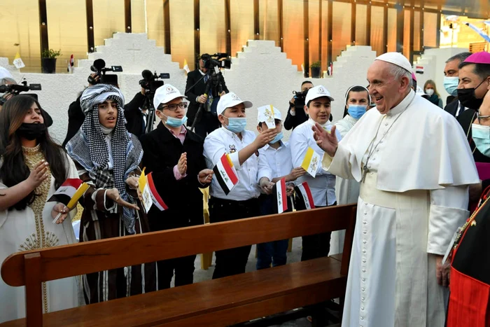 Papa Francisc, vizită în Irak FOTO: EPA EFE