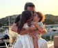 Caroline şi Leon cu tatăl lor, producătorul italian Massimo Lodovico. FOTO: Instagram