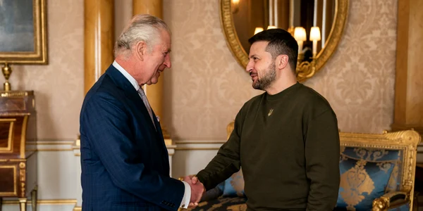 Volodimir Zelenski, primit de regele Charles Foto Profimedia
