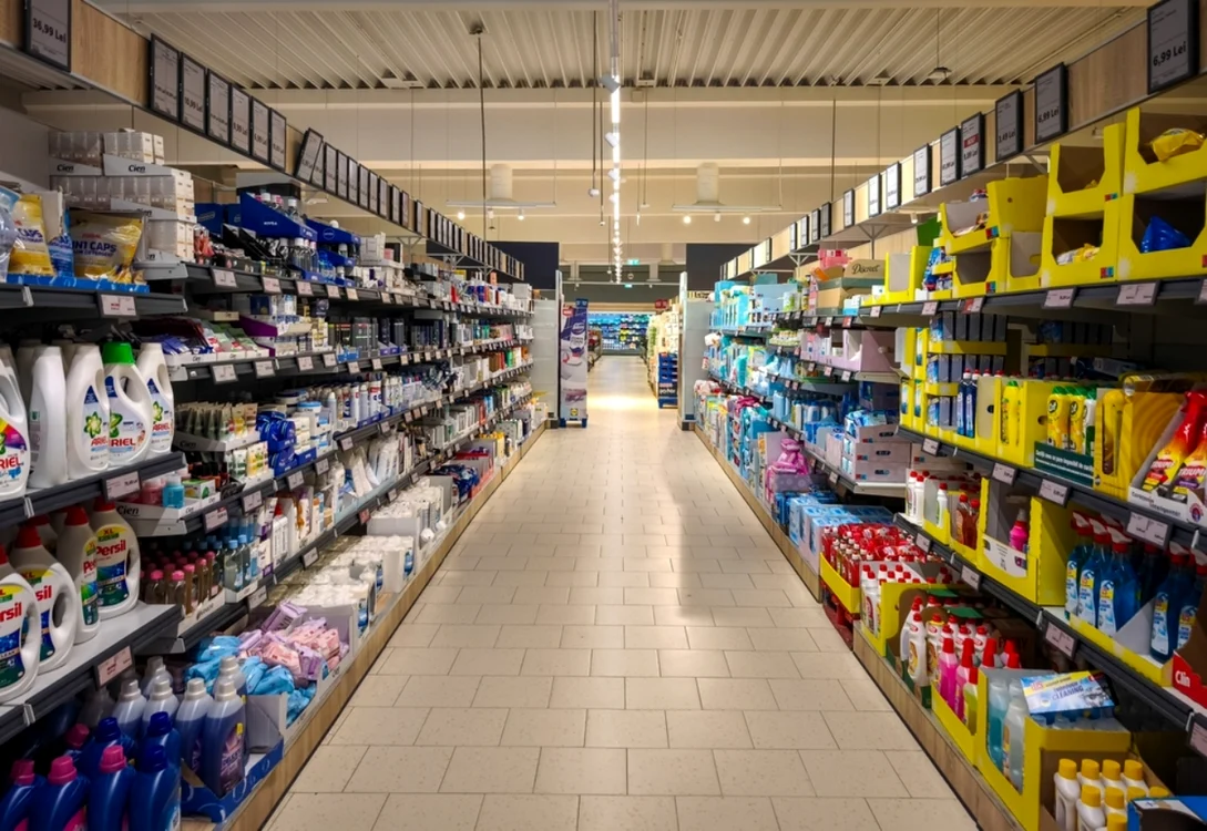 Interiorul unui supermarket