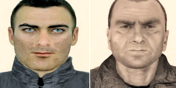 Portretele-robot ale celor doi bărbaţi bănuiţi de crimă