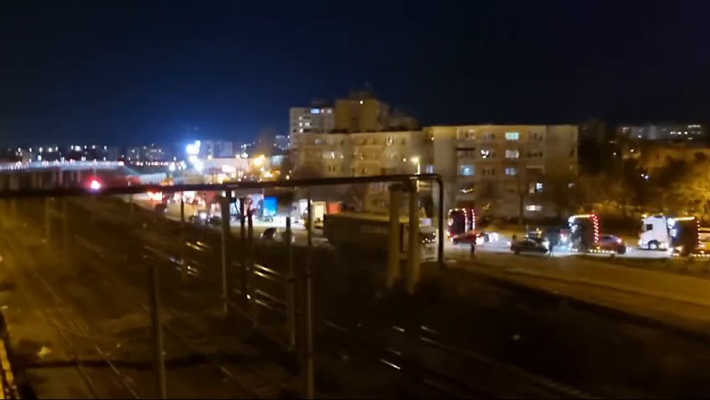 Protestul transportatorilor la Constanţa: restricţii de circulaţie pe traseul pe care se deplasează coloana de autovehicule VIDEO 
