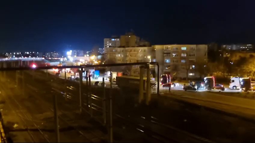 Transportatorii au protestat la Constanţa: trafic restricţionat pe traseul coloanei de mașini VIDEO.