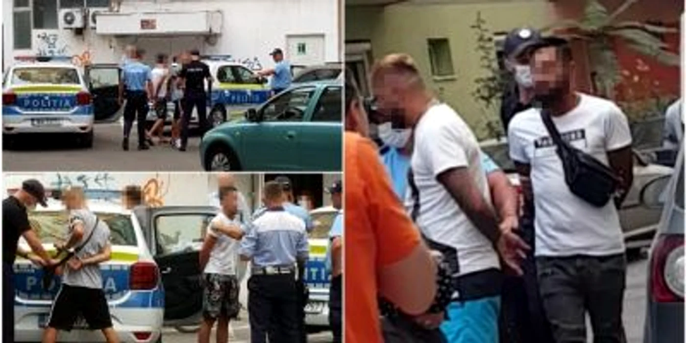 Imagini de la momentul retinerii de către politisti. Foto: ziarulunirea.ro