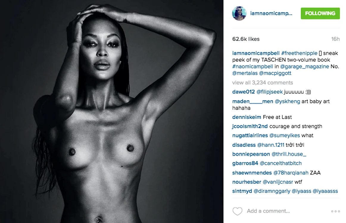 Naomi a publicat imaginea pe Instagram