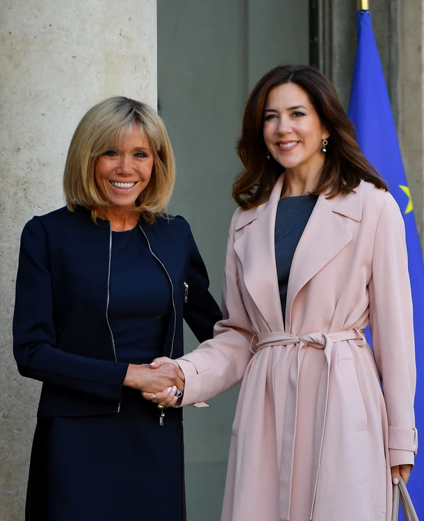 French First Lady Brigitte Macron And Crown Princess Mary Meet Paris jpeg