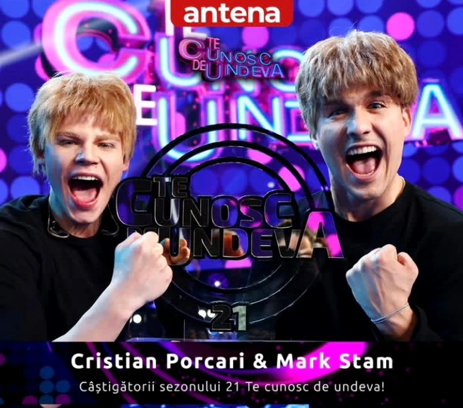 Mark Stam și Cristian Porcari au câștigat Te cunosc de undeva, ediția 21 foto: Instagram 
