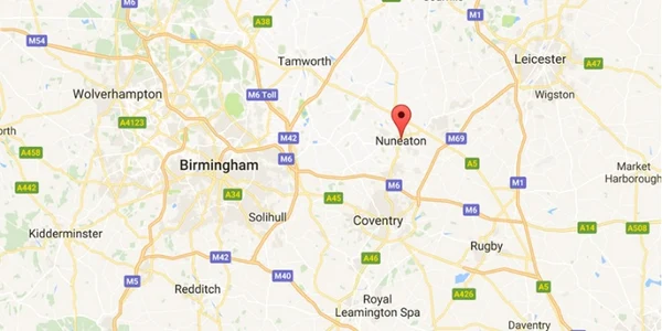 Nuneaton Google Map