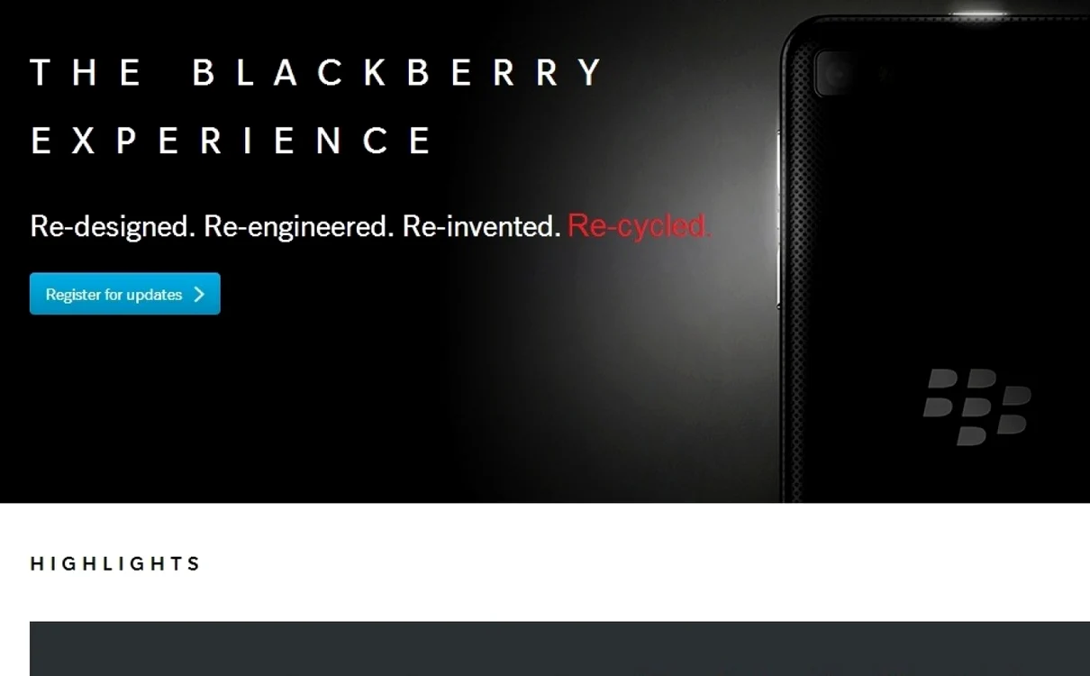 RIM a actualizat pagina web pentru Blackberry 10. FOTO Adevărul