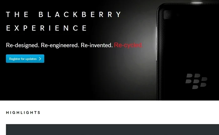 RIM a actualizat pagina web pentru Blackberry 10. FOTO Adevărul