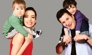 Andi Moisescu, Oliva Steer şi cei doi fii ai lor, Luca şi David jpeg