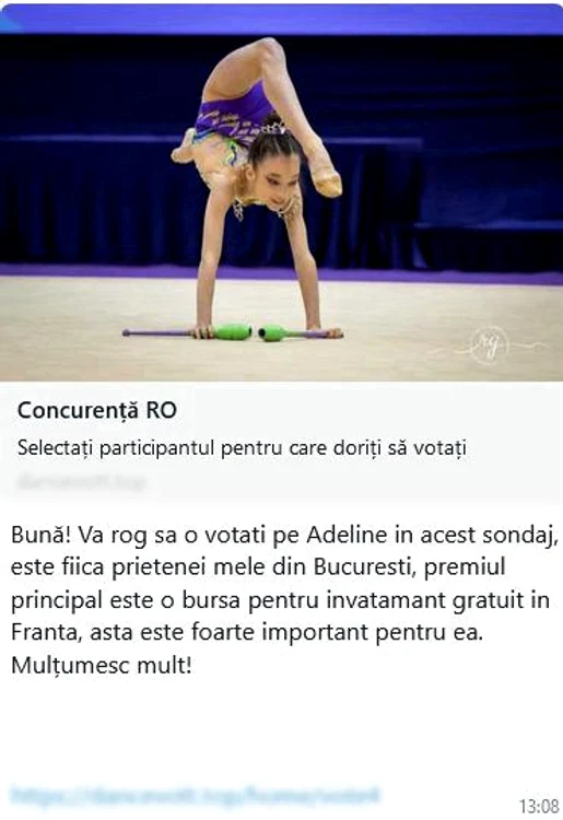 Mesajul trimis de hackeri. FOTO Poliția Română