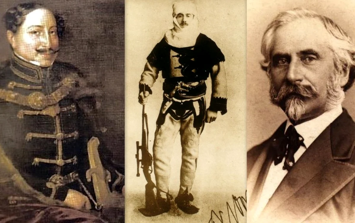 Membrii ai familiei Nopcsa: Laszlo, Franz și Francisc. Wikipedia. 