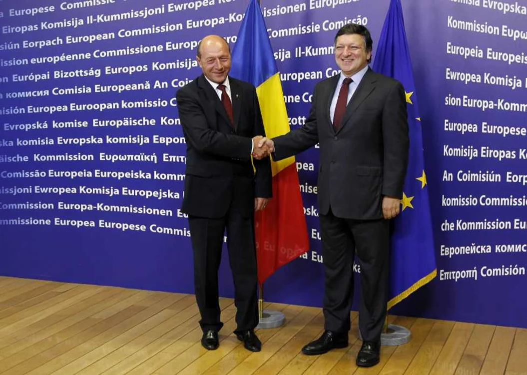  Preşedintele român Traian Băsescu s-a întâlnit cu preşedintele Comisiei Europene, José Manuel Barroso, la Bruxelles