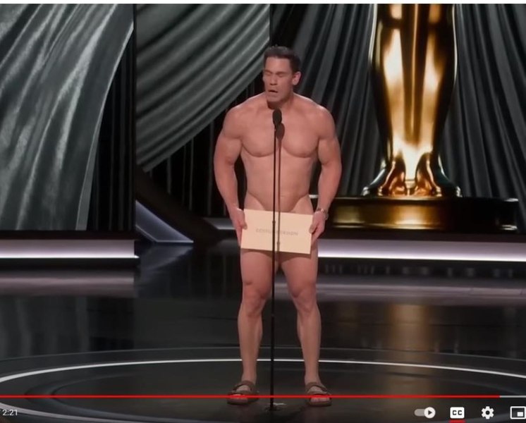 John Cena a prezentat Premiul Oscar pentru „Cele mai bune costume” gol-goluţ / VIDEO