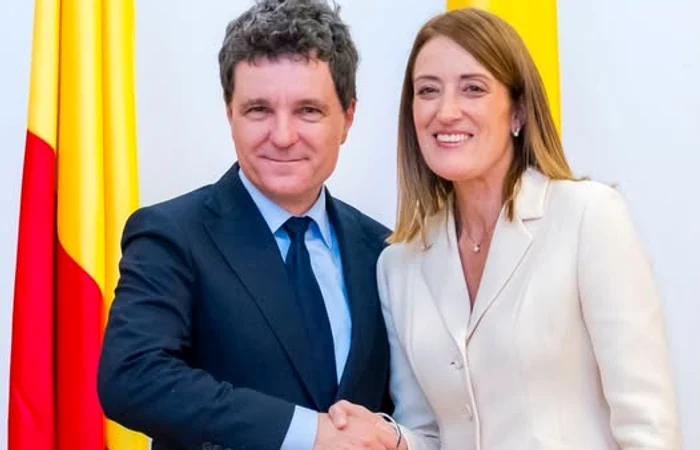 Roberta Metsola s-a întâlnit cu Nicuşor Dan. FOTO Facebook Roberta Metsola