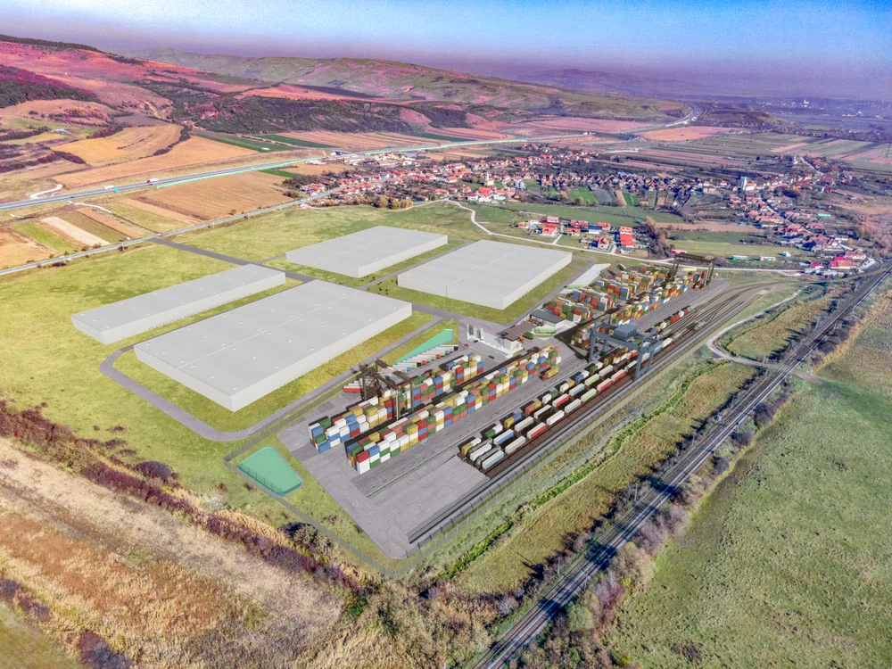 Randare computerizată a viitorului terminal intermodal Aiud