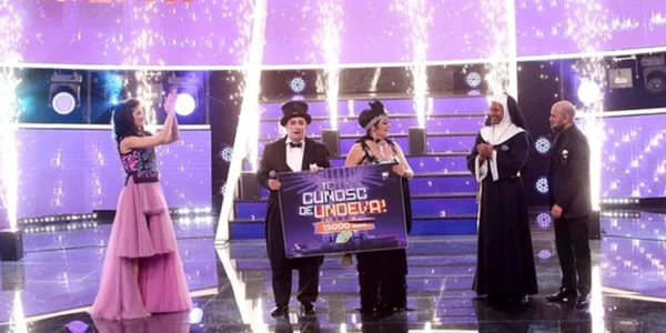 Adriana Trandafir şi Romică Ţociu au câştigat sezonul 16 al emisiunii „Te cunosc de undeva” FOTO Antena 1