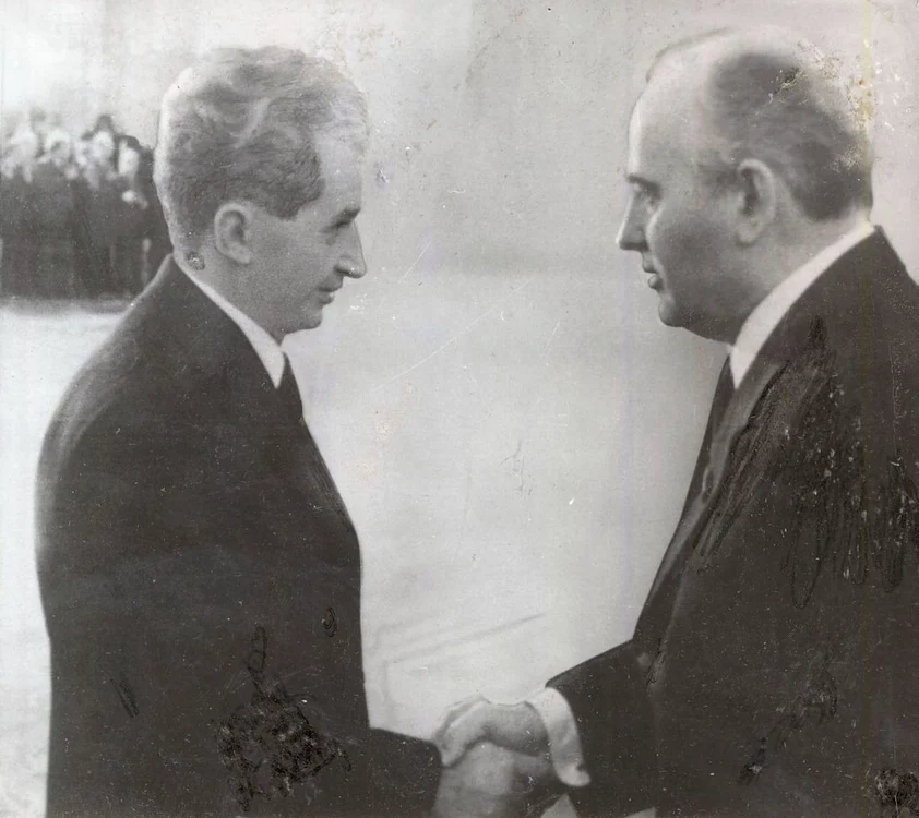 Întâlnirea lui Ceaușescu cu Gorbaciov în 1985 FOTO arhivă