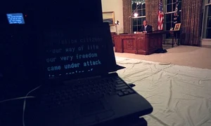 "Stilul nostru de viață, libertatea noastră au fost atacate"   prompterul președintelui jpeg