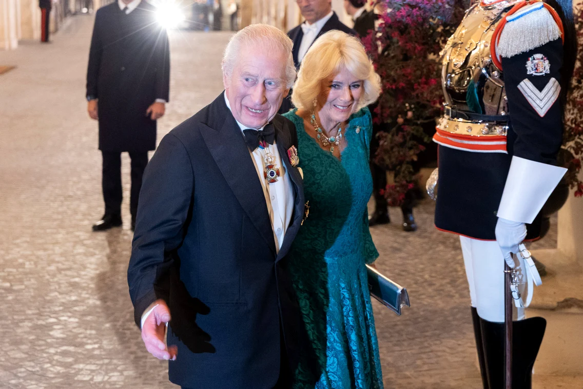 Regele Charles și Regina Camilla în timpul dineului de stat din Italia, Profimedia