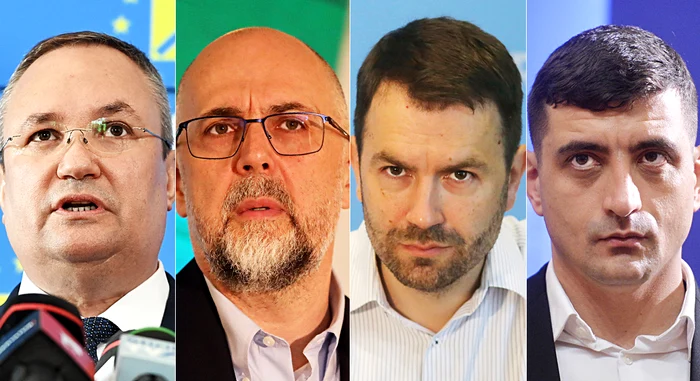 Nicolae Ciucă, Kelemen Hunor, Cătălin Drulă și George Simion. FOTO Mediafax Foto