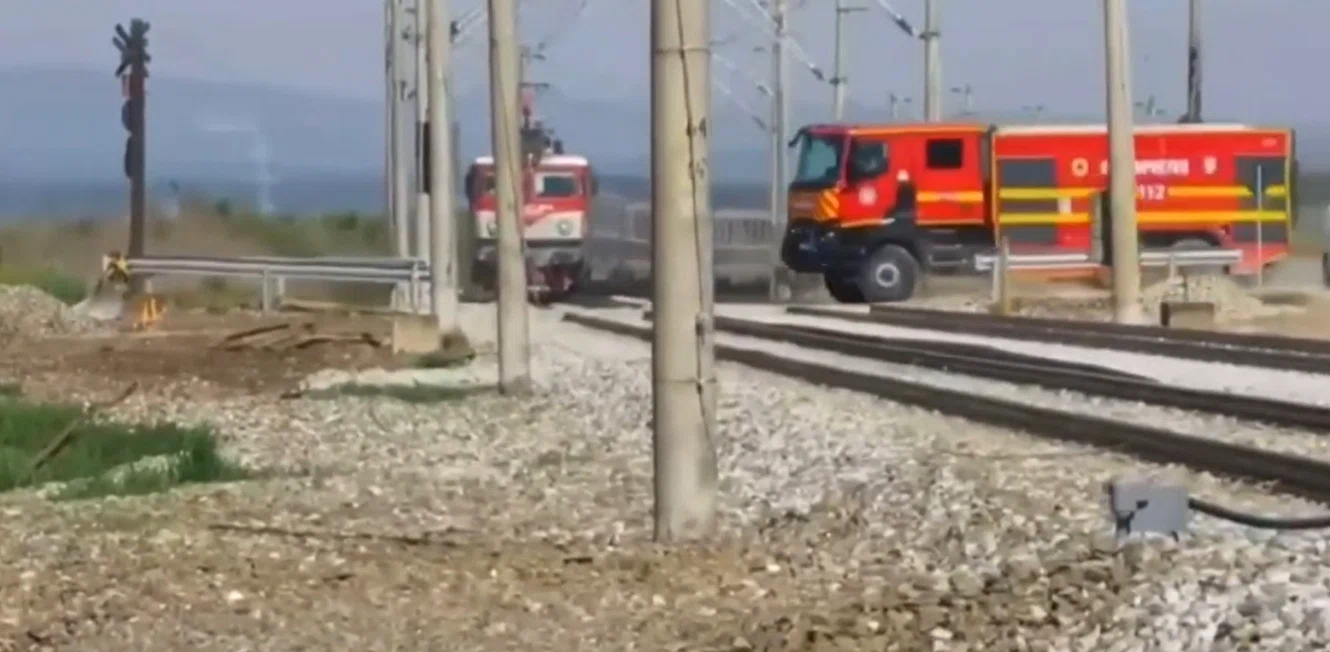 Incendiu la un vagon de călători, în Gara Plopeni Foto: Arhivă
