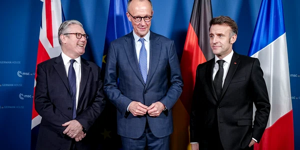 merz, macron, starmer la conferinta de securitate de la munchen FOTO EPA EFE jpg