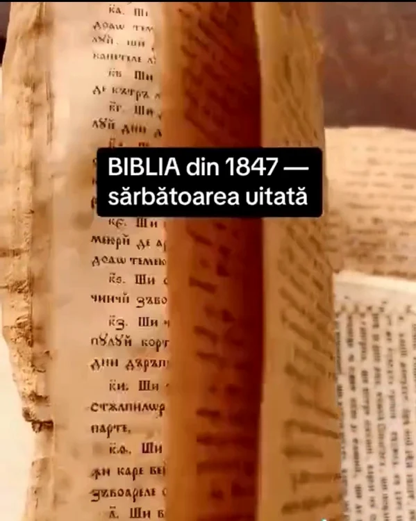 Biblia din 1847 Foto: captură TikTok