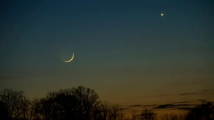 Luna și Marte, într-o cinjuncție rară pe 28 iulie. Foto: Matt Champlin/Getty Images