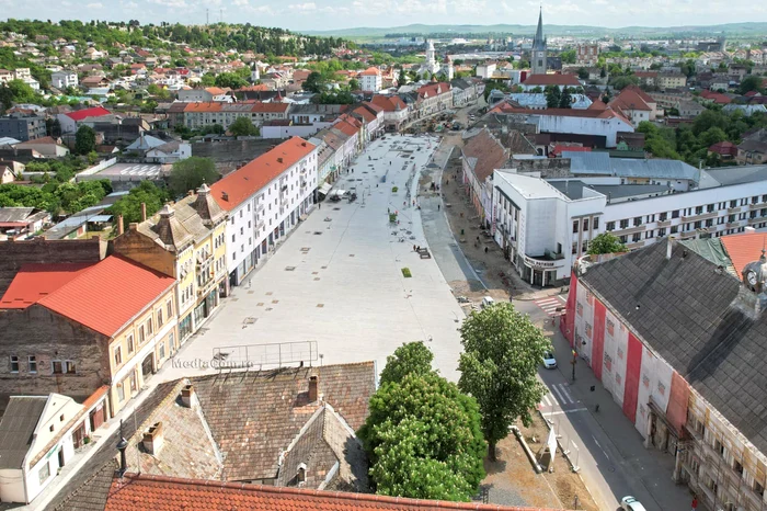 Centrul orașului Turda FOTO: Facebook/ Biro Zoltan Alexandru