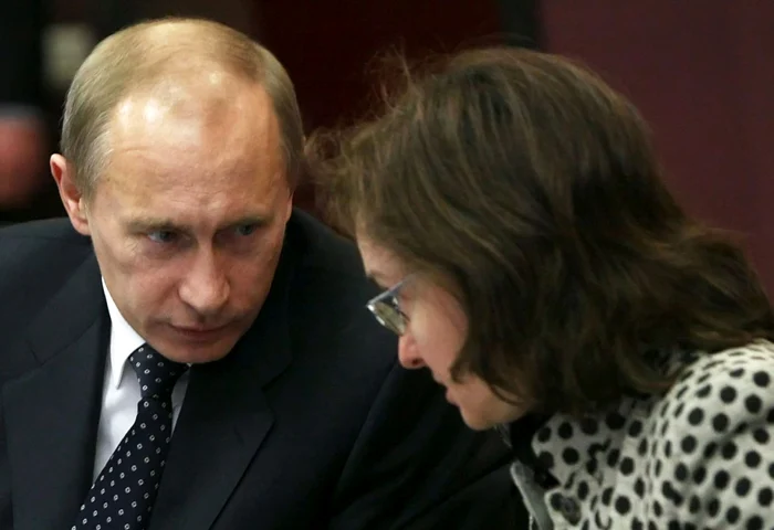 Vladimir Putin are încredere totală în Elvira Nabiullina Foto: AP