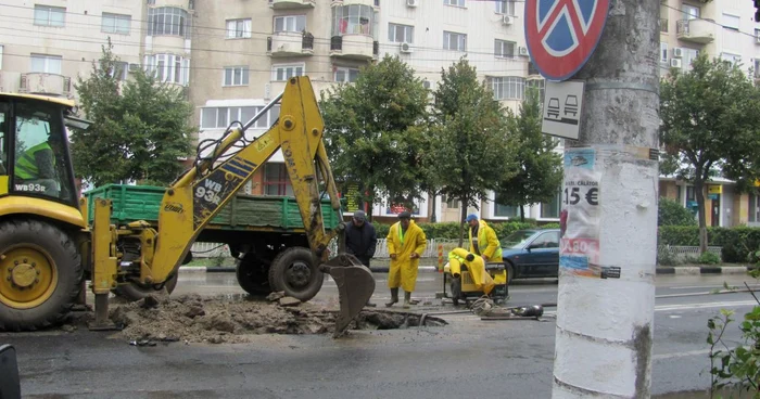 Ploaia a îngreunat munca angajaţilor "Apa Service"