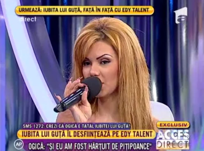 Beyonce de România a venit la emisiune cu Stelian Ogică (captură Antena 1)