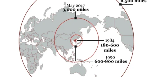 Cresterea razelor de actiune ale rachetelor nord-coreene FOTO Newsweek