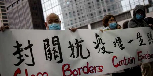 Protestatari din Hong Kong cer închiderea graniţelor cu China 3 februarie 2020 FOTO EPA-EFE