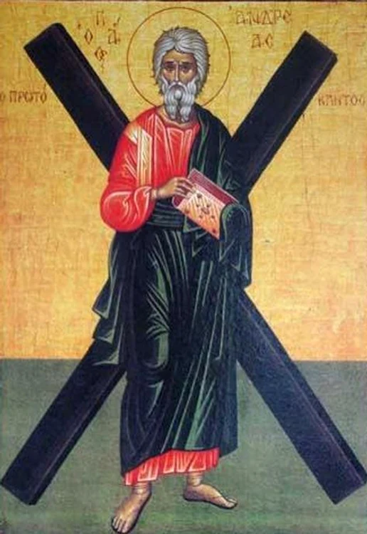 
    Sfântul Andrei, într-o icoană de tradiţie ortodoxă.  