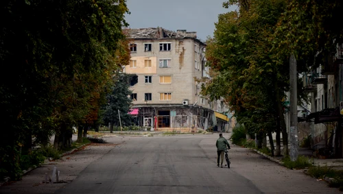 Orașul Izium după ce a fost recâștigat de forțele armate ucrainene FOTO EPA-EFE