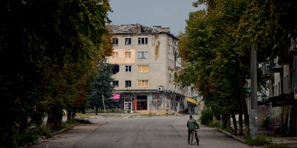 Orașul Izium după ce a fost recâștigat de forțele armate ucrainene FOTO EPA-EFE