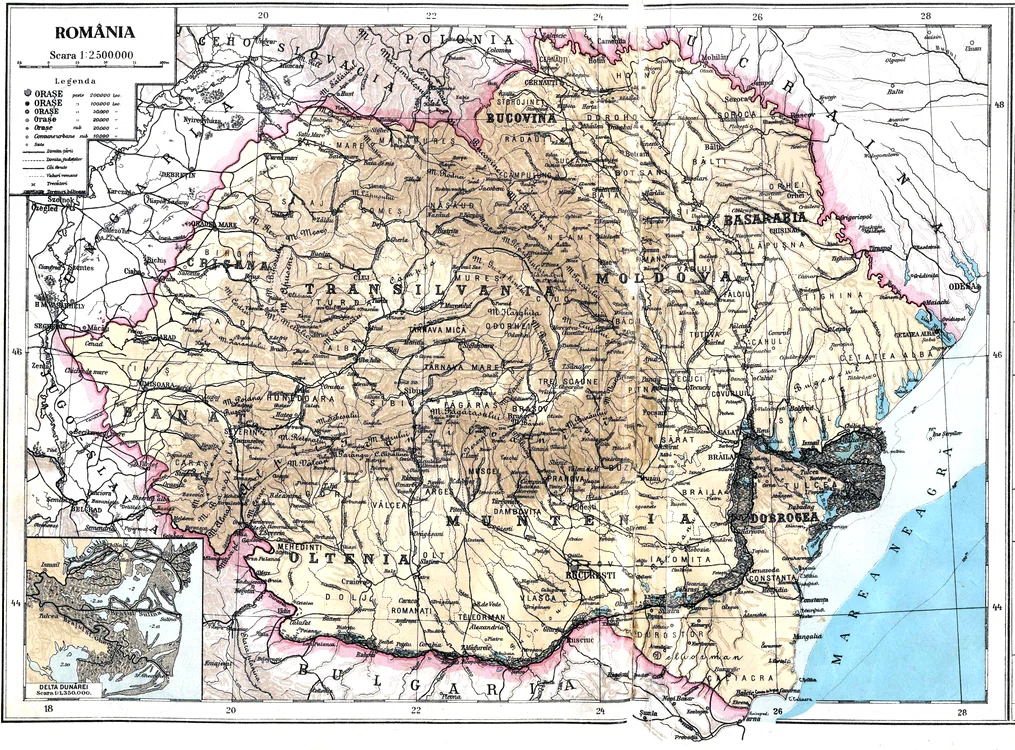 Harta României Mari FOTO wikipedia