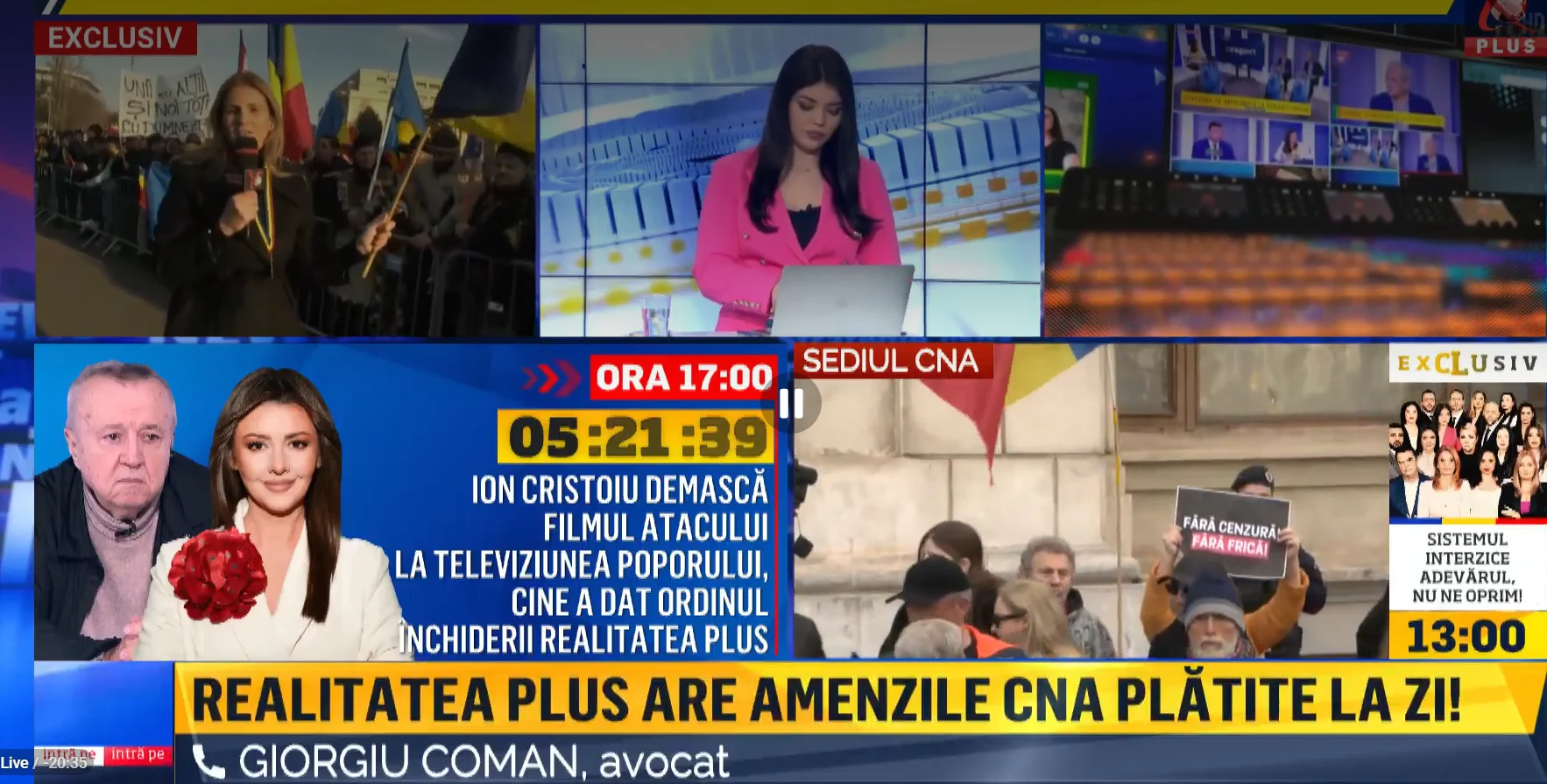 Culisele retragerii licenței Realitatea Plus. Membru CNA: „Este o situație rușinoasă. Au încercat să ne păcălească în ultimul moment"