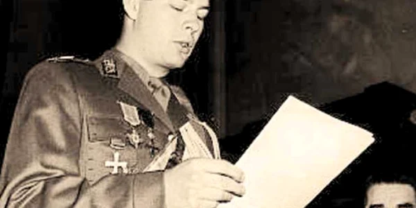 Regele, adresându-se Parlamentului, în 1946 