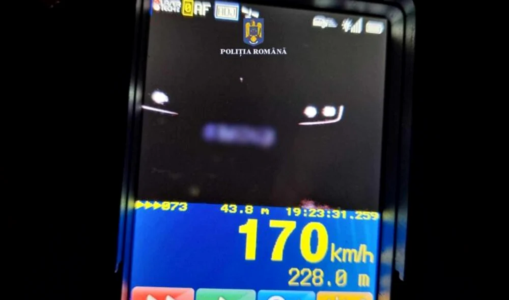 Viteză mare, radar. FOTO IPJ Dâmbovița